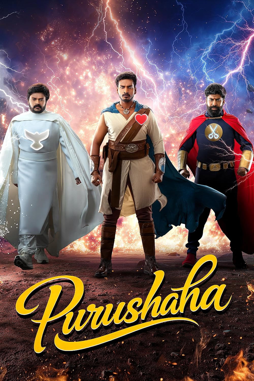 Purushaha Hindi Dubbed Movie Poster (2026)