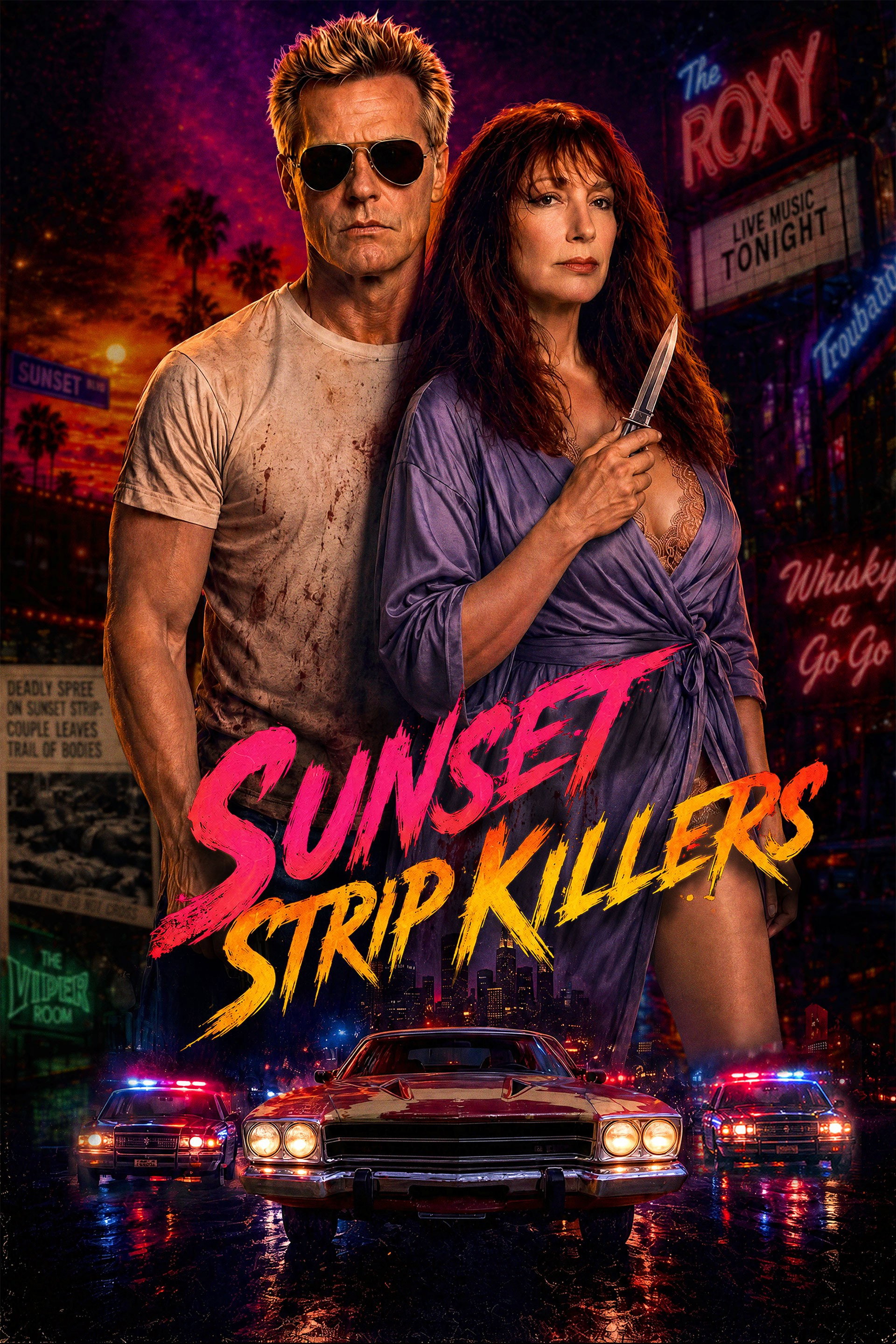 Sunset Strip Killers Hindi Dubbed Movie Poster (2026)